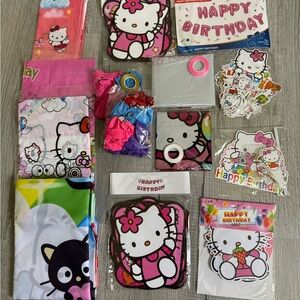 Hello Kitty Pink and White Birthday Party Kit